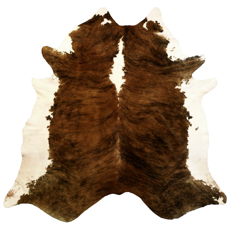 Chesterfield Leather Extra Large Brindle Brazilian Cowhide Brown & White Area Rug & Reviews